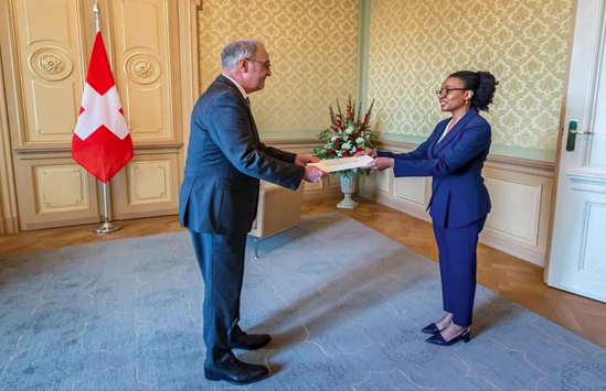 Ambassador presented her letters of Credentials to H.E. Guy Parmelin, President of the Swiss Confederation